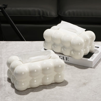 Cloud-Shaped Auto-Lift Tissue Box | Waterproof Bathroom & Car Paper Holder | Modern Minimalist Design