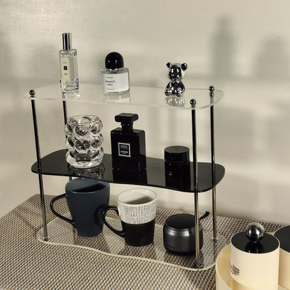 Modern Acrylic Desktop Shelf - Multi-Level Organizer for Mugs, Cups & Essentials