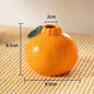 Handcrafted Creative Orange-Shaped Ceramic Vase - Glazed Water Planter for Pothos, Floral Arrangements & Desk/Office Decor