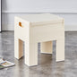 Space-Saving Storage Ottoman Stool - Modern Plastic Bench for Entryway, Living Room