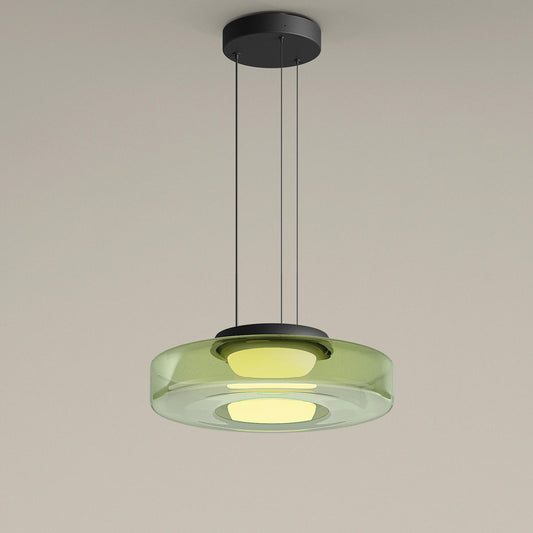 Italian-Designed Strata Chandelier - Sleek Glass LED Pendant for Modern Interiors