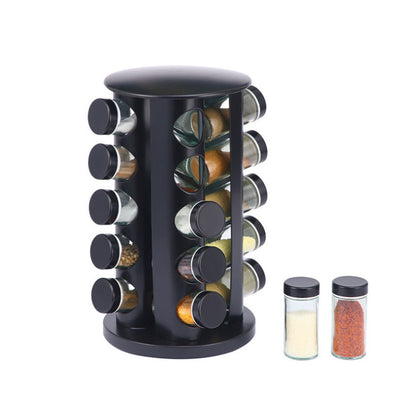 Nordic Style Stainless Steel Rotating Seasoning Rack For Kitchen