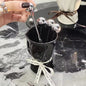 Ceramic Fruit Fork Bouquet Holder - Elegant Kitchen & Dessert Table Organizer with Floral Design, Durable Eco-Friendly Material