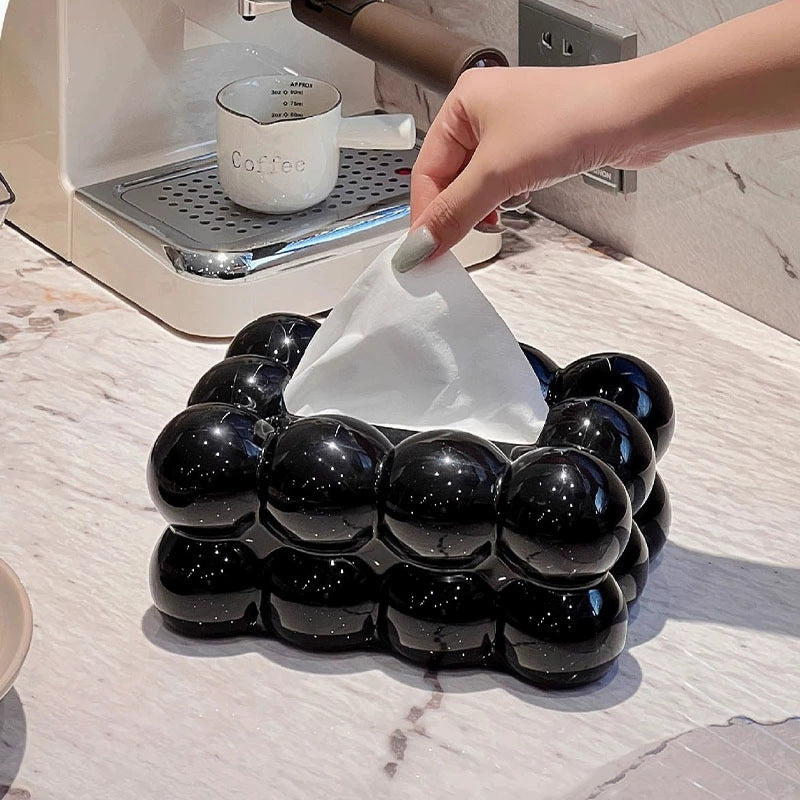 Cloud-Shaped Auto-Lift Tissue Box | Waterproof Bathroom & Car Paper Holder | Modern Minimalist Design