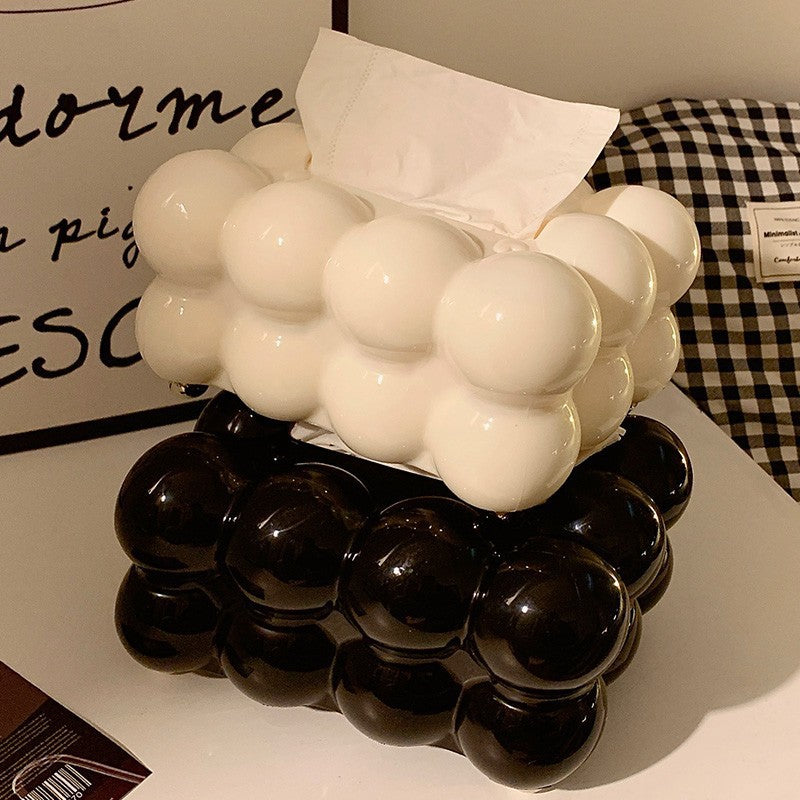 Cloud-Shaped Auto-Lift Tissue Box | Waterproof Bathroom & Car Paper Holder | Modern Minimalist Design