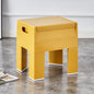 Space-Saving Storage Ottoman Stool - Modern Plastic Bench for Entryway, Living Room