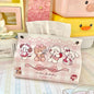Luxury Cute Cartoon Rabbit Tissue Box Cover - Waterproof Leather Holder for Home, Car, Bathroom Decor