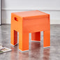 Space-Saving Storage Ottoman Stool - Modern Plastic Bench for Entryway, Living Room