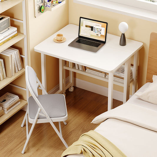 Portable Multifunctional Study Desk - Space-Saving White Modern Workstation for Home, Office & Dorm