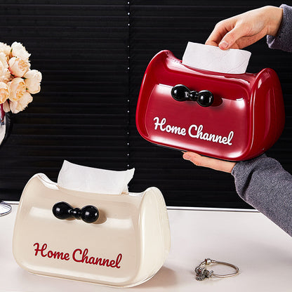 Luxury Marble-Pattern Tissue Box Cover - Waterproof, No Drill Hanging, for Living Room, Car & Bathroom (Plastic)