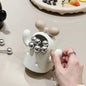 Premium Stainless Steel Fruit Forks Set with Ceramic Holder - Elegant New Chinese Style