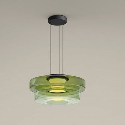 Italian-Designed Strata Chandelier - Sleek Glass LED Pendant for Modern Interiors
