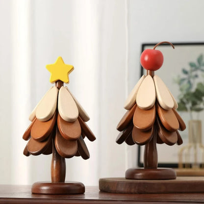 Tree Shaped Heat-Resistant Coasters - Foldable Wooden Trivet Set