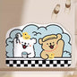 Cute Cartoon Puppy Algae Mud Mat - Super Absorbent Tech Fabric Bathroom Rug | Non-Slip, Fast-Drying, Stain-Resistant