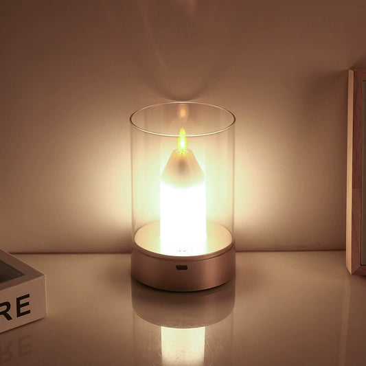 Magic-Sensing LED Flameless Candle Lamp - Gesture-Controlled Warm Light for Bedroom, Dining & Gifts