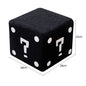 Modern Mario-Inspired Cube Stool - Fabric Ottoman with Wooden Frame, Versatile Living Room Footrest, Decorative Accent & Minimalist Interiors
