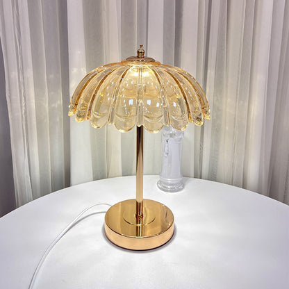Modern Crystal LED Table Lamp - Metal Base, 4 Color Options for Bedroom & Living Room