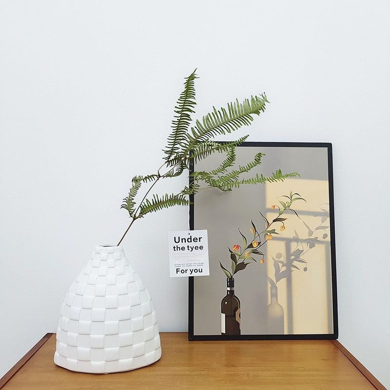 Handmade Low-Fire Ceramic Vase - Lightweight Modern Decor for Floral Arrangements | Minimalist Home & Office Accent