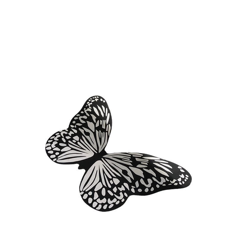 Luxury Quick-Dry Silica Algae Mud Bathroom Mat | Black & White Butterfly Non-Slip Absorbent Rug | Vanity Floor Mat for Modern Bathrooms