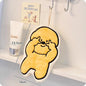 Cute Cartoon Puppy Coral Fleece Hand Towel - Super Absorbent, Anti-Odor Hanging Handkerchief for Kitchen & Bathroom