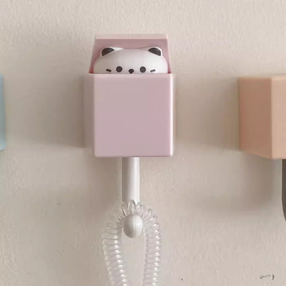 Cute Cat-shaped Wall Hooks - No Damage Sticky Hooks, Aesthetic Room Decor for Bedroom & Living Room