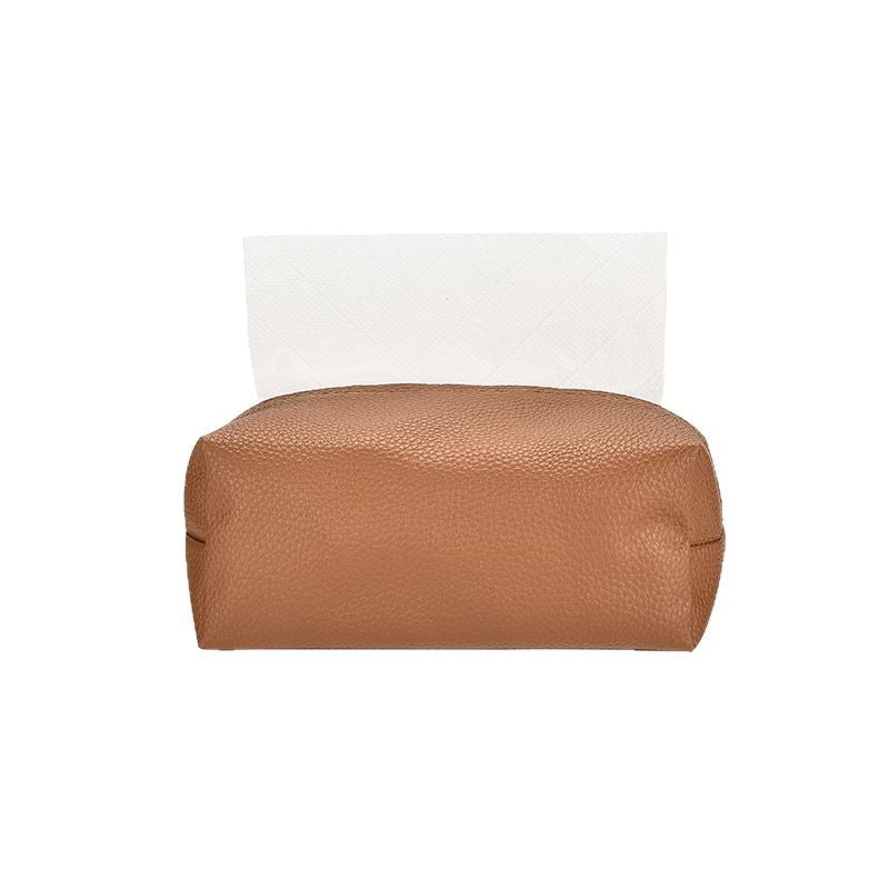 Waterproof Leather Tissue Box Cover - Modern Design for Living Room, Car & Bathroom