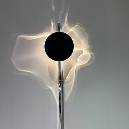 Modern Minimalist Ripple Light Wall Lamp - Aluminum LED Ambient Lighting for Bedroom, Entryway, Living Room (Water Wave Effect, Adjustable Rotation)