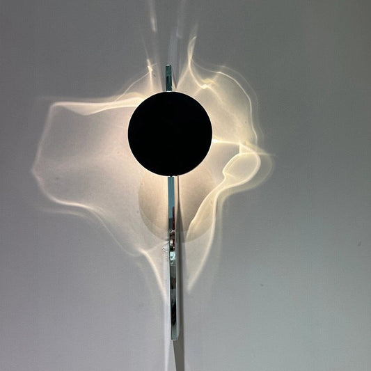 Modern Minimalist Ripple Light Wall Lamp - Aluminum LED Ambient Lighting for Bedroom, Entryway, Living Room (Water Wave Effect, Adjustable Rotation)