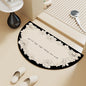 Cartoon Print Semi-Circle Bath Mat - Super Absorbent Algae Silica, Anti-Slip & Easy Clean | Kids-Friendly Bathroom Rug for Humid Climates