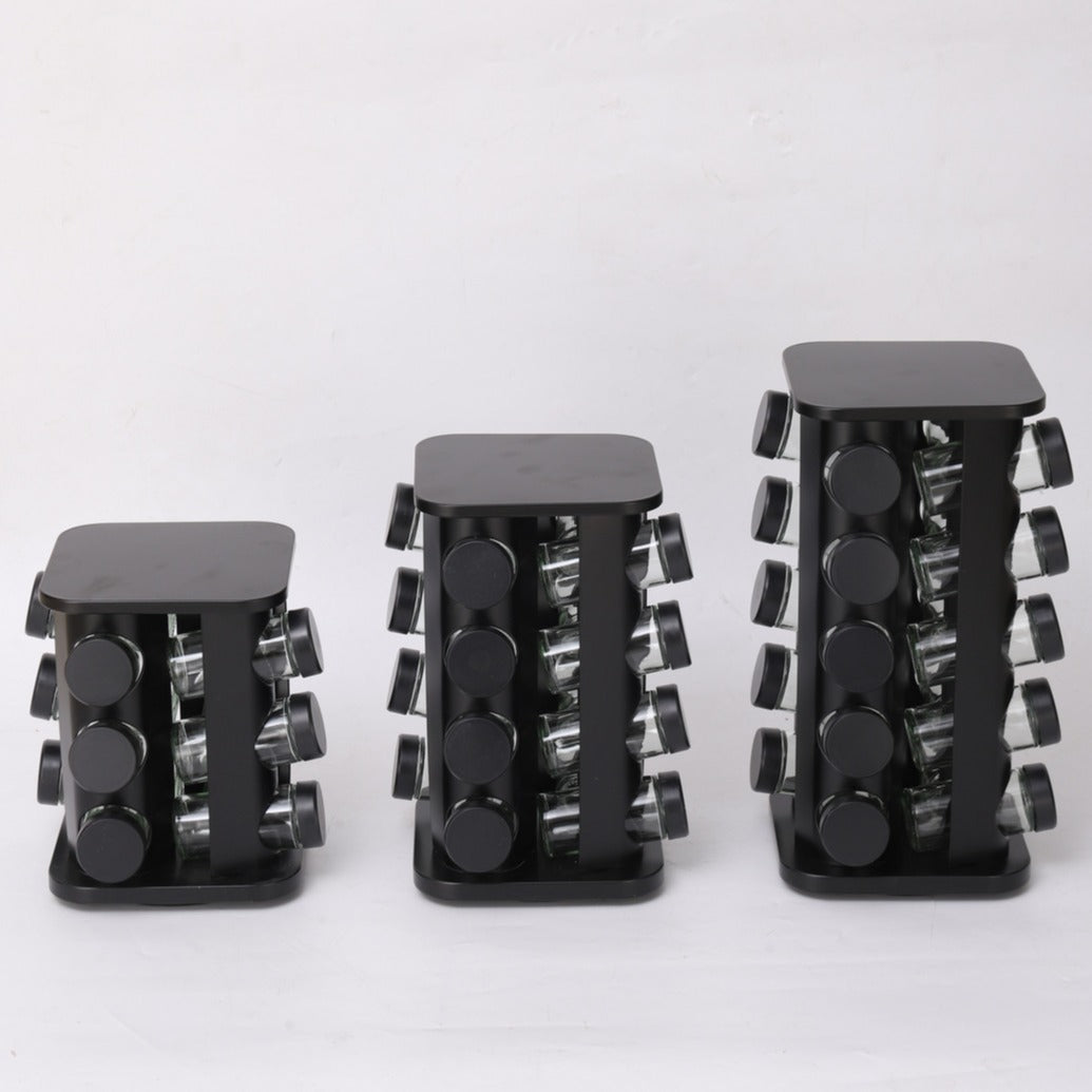 Nordic Style Stainless Steel Rotating Seasoning Rack For Kitchen