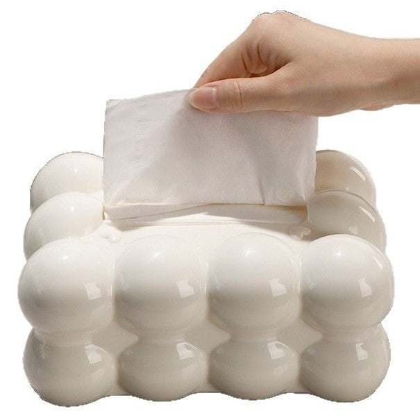 Cloud-Shaped Auto-Lift Tissue Box | Waterproof Bathroom & Car Paper Holder | Modern Minimalist Design