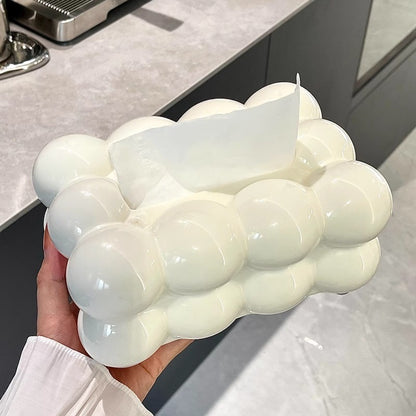 Cloud-Shaped Auto-Lift Tissue Box | Waterproof Bathroom & Car Paper Holder | Modern Minimalist Design