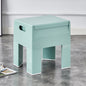 Space-Saving Storage Ottoman Stool - Modern Plastic Bench for Entryway, Living Room