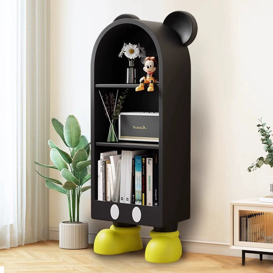 Mickey-Inspired Arch Storage Cabinet - Kids Bookshelf & Multi-Functional Corner Unit for Bedroom/Study - Modern Space-Saving Design