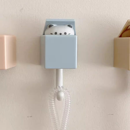 Cute Cat-shaped Wall Hooks - No Damage Sticky Hooks, Aesthetic Room Decor for Bedroom & Living Room