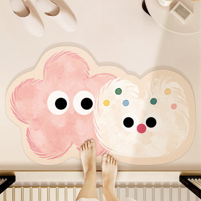 Quick-Dry Cartoon Bath Mat | Super Absorbent Silicone Algae | Anti-Slip Bathroom Rug for Kids & Adults