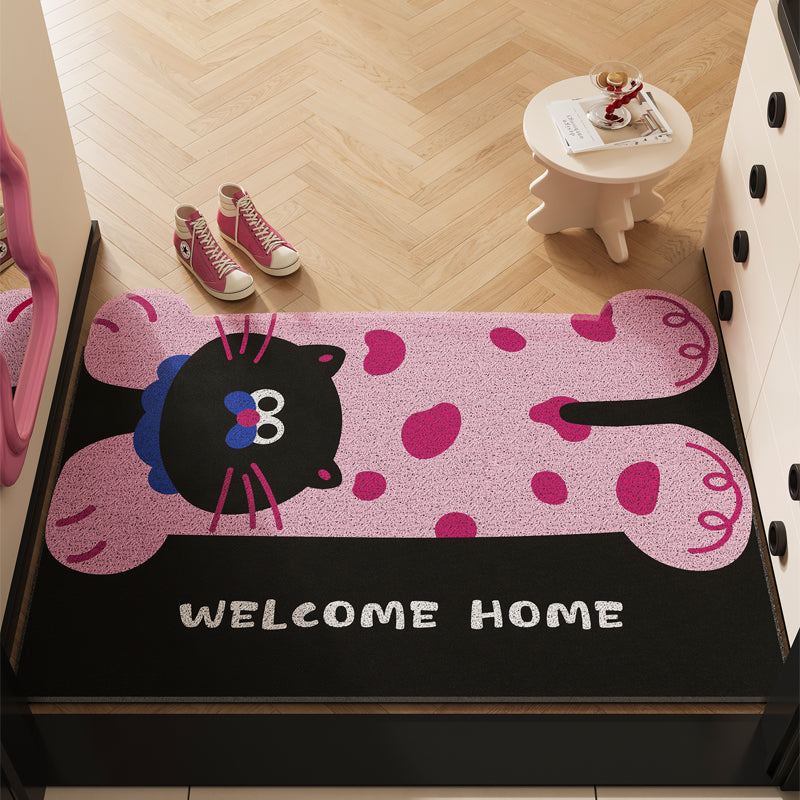 Customizable PVC Coir Doormat - Dirt Trapping, Slip-Resistant, Easy Clean Cartoon Design for Home & Office Entrances