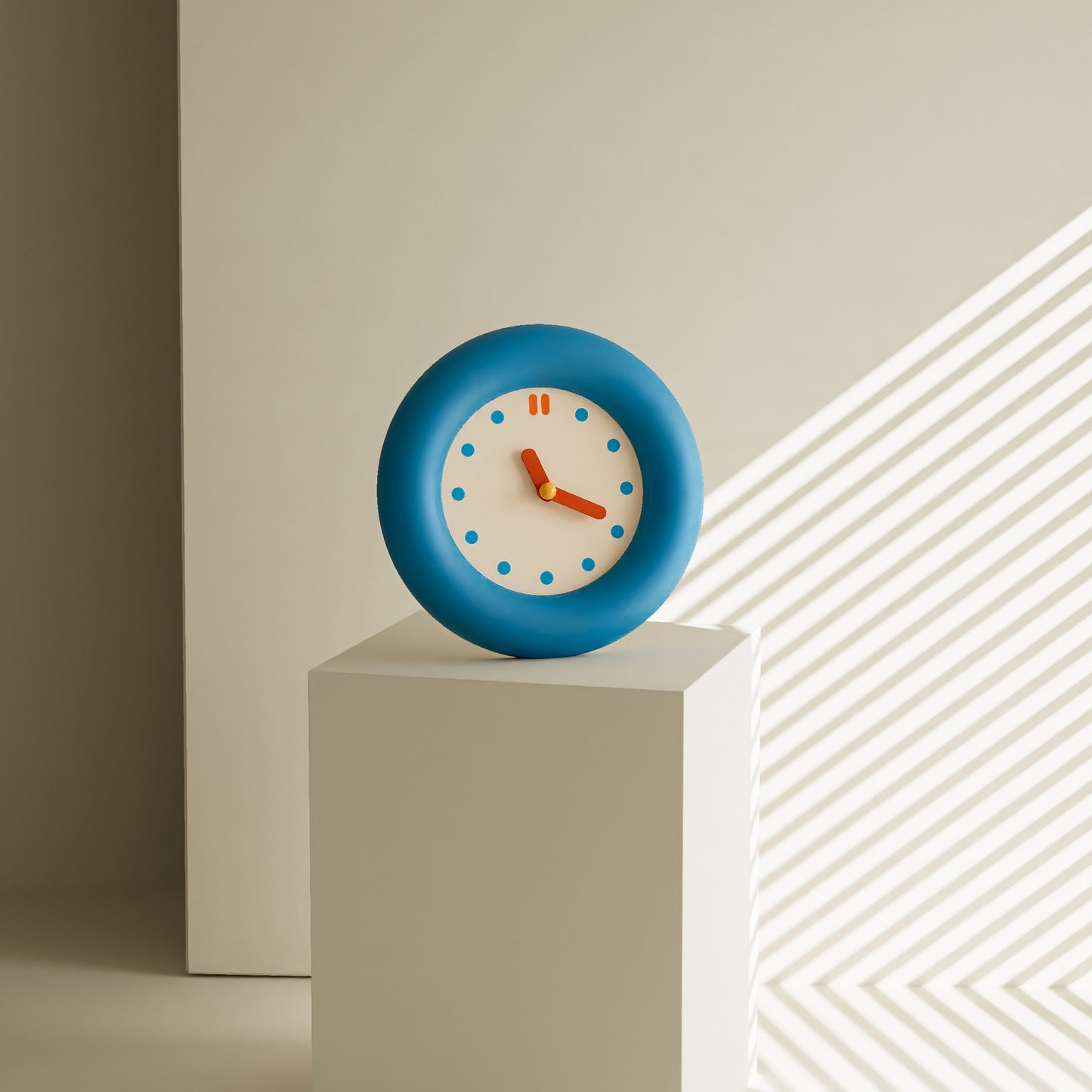 2025 New Nordic Style Blue Leather Wall Clock - Silent Modern Decor for Living Room, Bedroom, Study