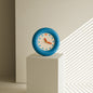 2025 New Nordic Style Blue Leather Wall Clock - Silent Modern Decor for Living Room, Bedroom, Study