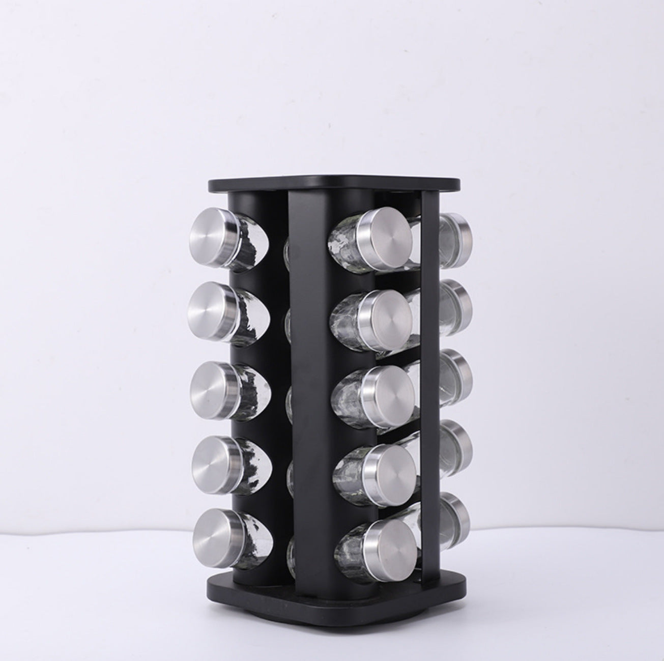 Nordic Style Stainless Steel Rotating Seasoning Rack For Kitchen