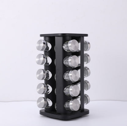 Nordic Style Stainless Steel Rotating Seasoning Rack For Kitchen