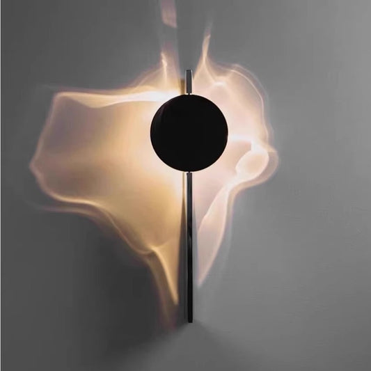 Modern Minimalist Ripple Light Wall Lamp - Aluminum LED Ambient Lighting for Bedroom, Entryway, Living Room (Water Wave Effect, Adjustable Rotation)