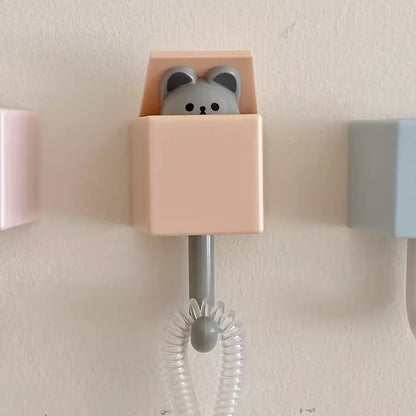 Cute Cat-shaped Wall Hooks - No Damage Sticky Hooks, Aesthetic Room Decor for Bedroom & Living Room