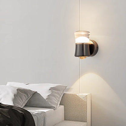 Modern Nordic Slim Wall Lamp - Ø8.5cm Acrylic & Aluminum (13cm Height) - Minimalist Bedside, Hallway, Living Room Accent Light