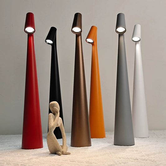 Stylish Rechargeable Table Lamp - Modern Bedside & Desktop Ambiance Light for Home, Café, Bar Decor