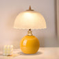 Nordic Ceramic Table Lamp - Modern Bedside Night Light with Matte Glass, Ambient Lighting for Bedroom Decor